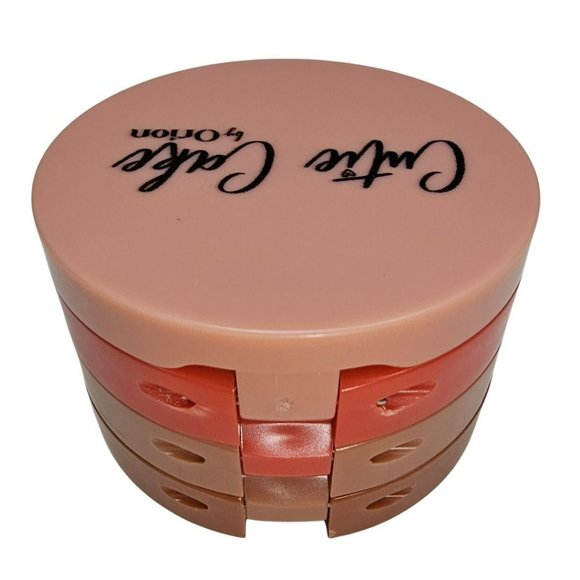 Cutie Cake Mini Eyeshadow Palette Highlighter Contour Blush Makeup Set #01 - Picture 8 of 12